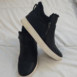 Brash Black Faux Fur Lined Ankle Booties